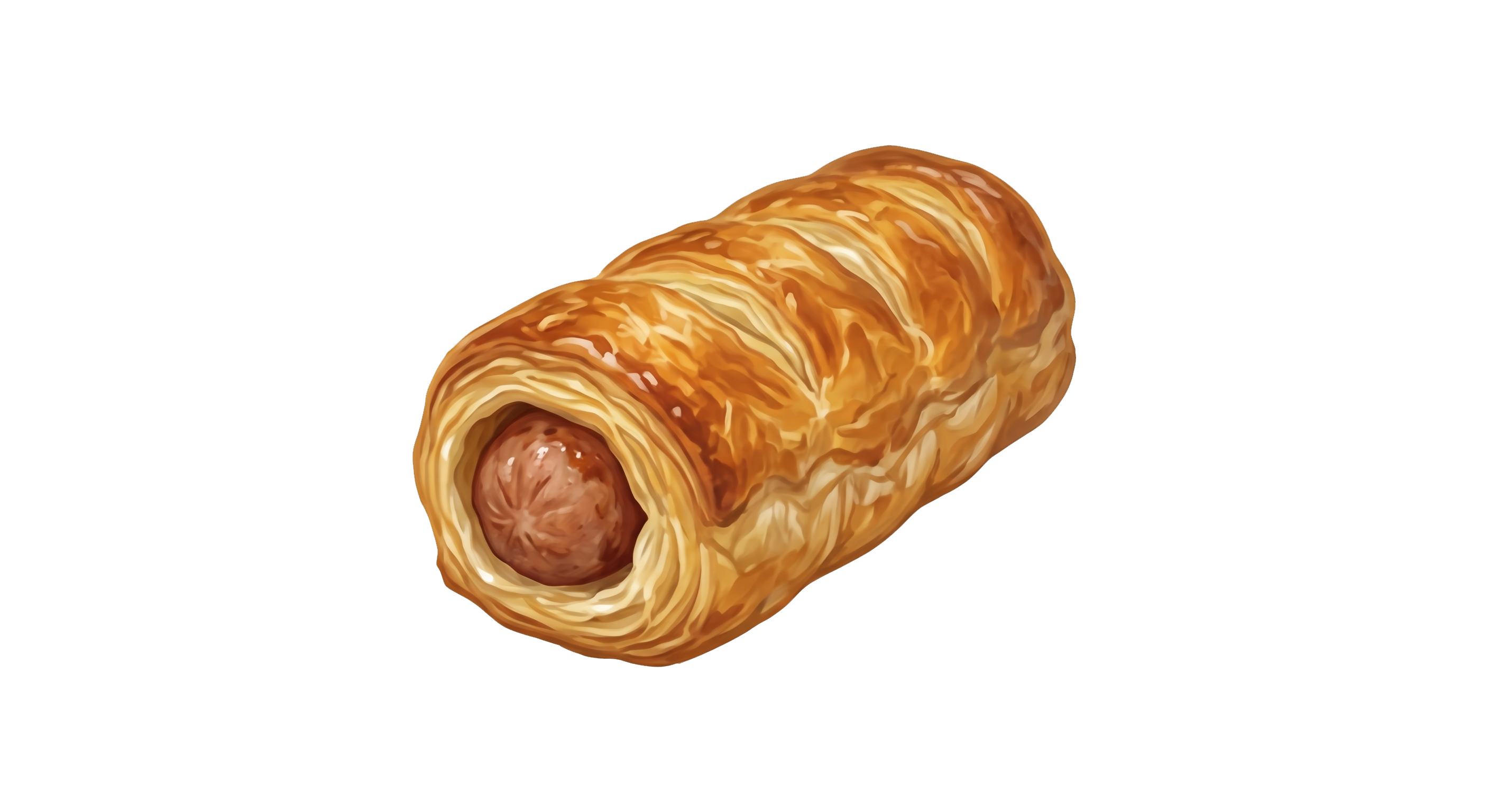 Folhado de salsicha